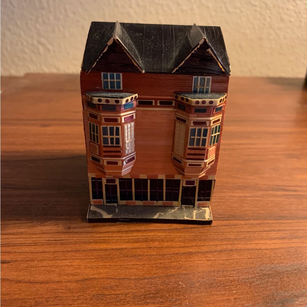 A very unique balsa wood set of an entire village imported from Hong Kong.